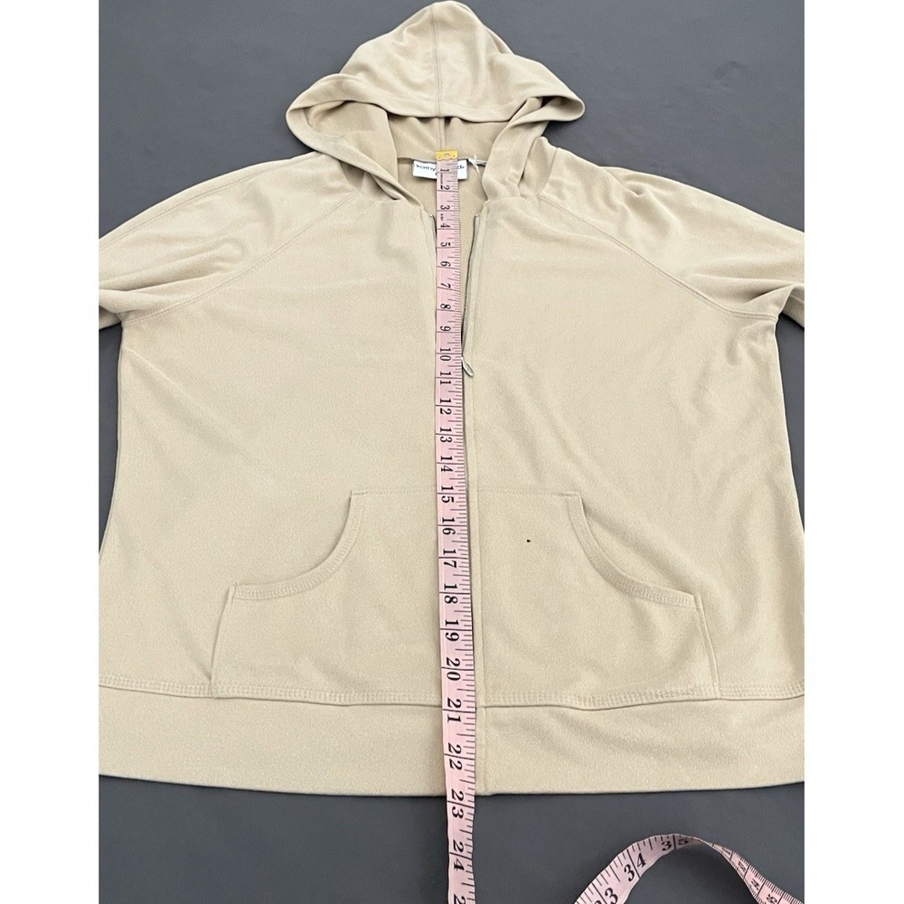 Kathy Ireland Beige Tan Jacket Lightweight Womens Small Long Sleeve Full Zip - Picture 9 of 10